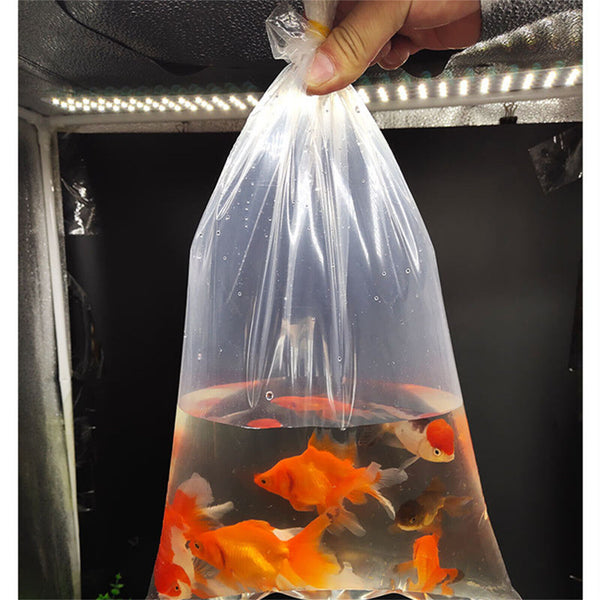 50-500X Aquarium Fish Transport Bags Plastic Shipping Breathing Long Life Clear