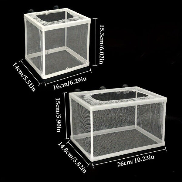 2PCS Aquarium Fish Breeding Box White Isolation Net PVC Hatchery Tool Species