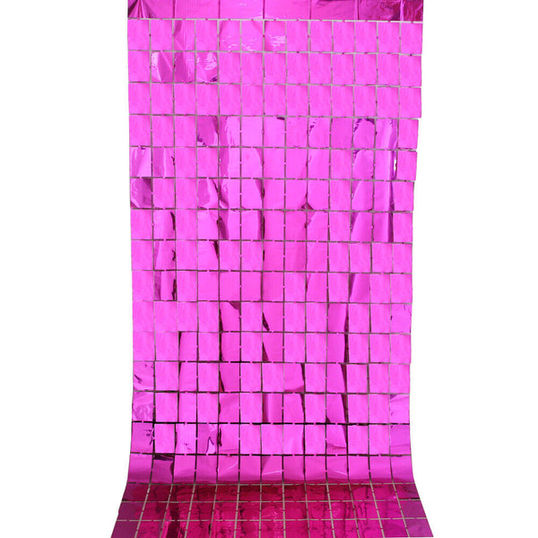 2m Rectangle Square Foil Tinsel Curtain Shimmer Backdrop Party Sequin Metallic