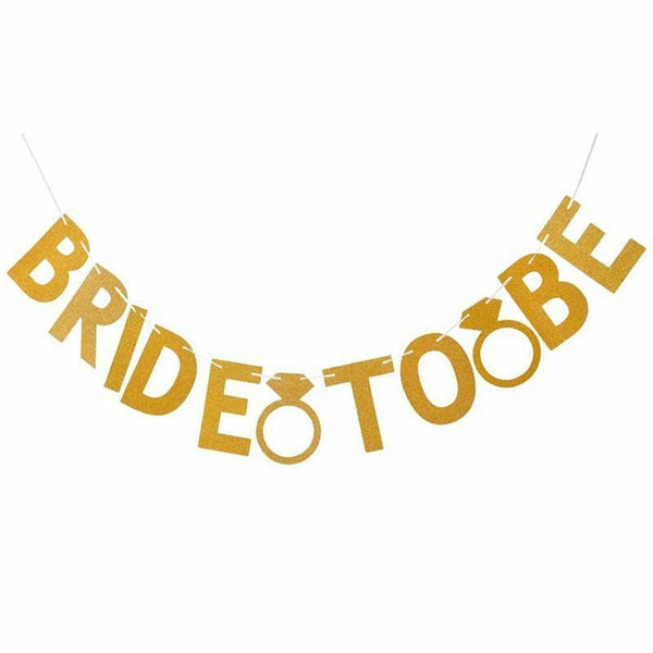 Bride To Be SAME PENIS FOREVER Glitter Bunting Wedding Banner Hens Night Party A