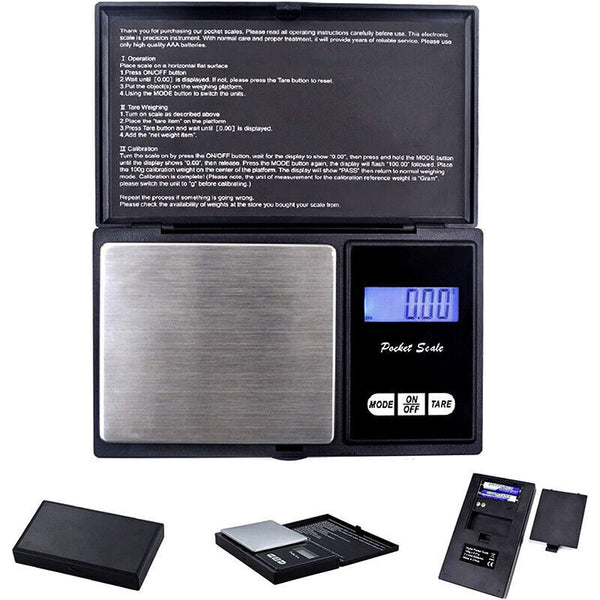 Electronic Pocket Mini Digital Gold Jewellery Weighing Scales 0.1 to1000 Gram AU