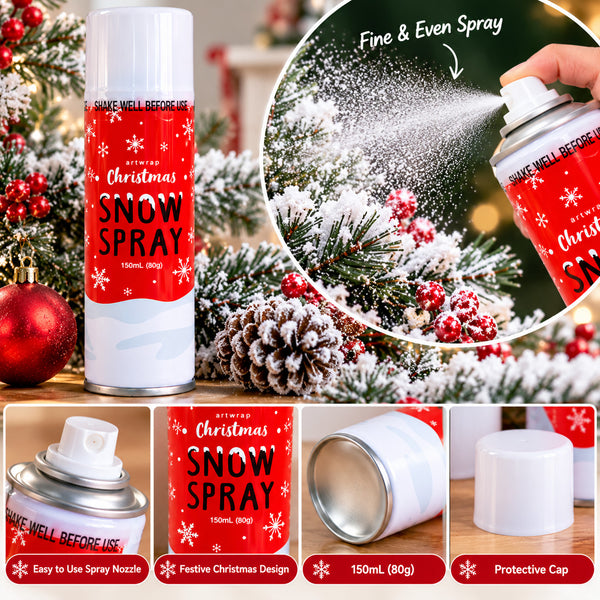 Christmas Snow Spray 150mL Artificial Fake Snow Xmas Tree Window Decoration