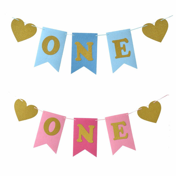 Baby Boy Girl First 1st ONE Banner ONE Balloon Birthday Children Party Decor AU