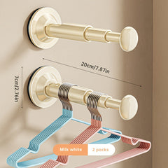 Telescopic Suction Cup Clothes Drying Rack – Wall Mounted Laundry Hanger for Balcony, Bathroom and Bedroom