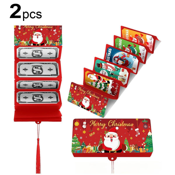 Christmas Money Holder Gift Card Holder – Holiday Surprise, Festive Design Xmas