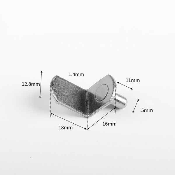 100 Pack 5mm Shelf Pegs L Shaped Shelf Support Pins – Nickel Plated Metal Shelf Studs for Cabinets and Shelves