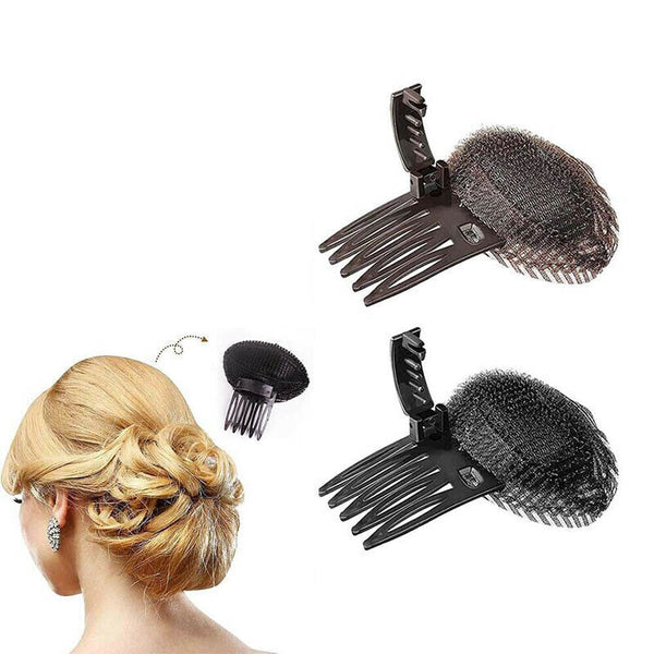 1/2PCS DIY Invisible Hair Volume Increase Fluffy Puff Sponge Pad Clip Comb Girls