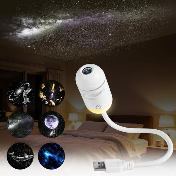 2-in-1 Galaxy Projector Night Light Starry Sky Projector High Resolution Bedroom