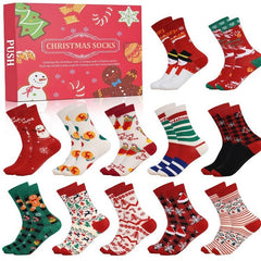 Christmas Socks Advent Calendar for Men – 24 or 12 Days of Novelty Christmas Socks