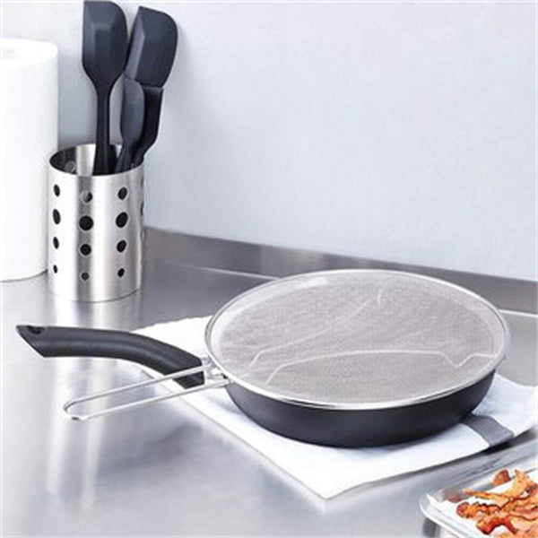 2 Pack Grease Splatter Guards – 33cm Stainless Steel Oil Splash Screens for Frying Pans