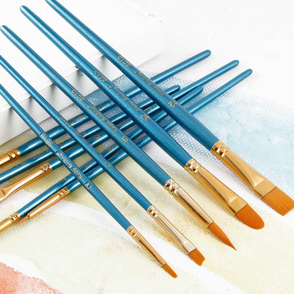 10 Pcs Artist Paint Brushes Set Kit Watercolour Acrylic Oil Face Painting Craft