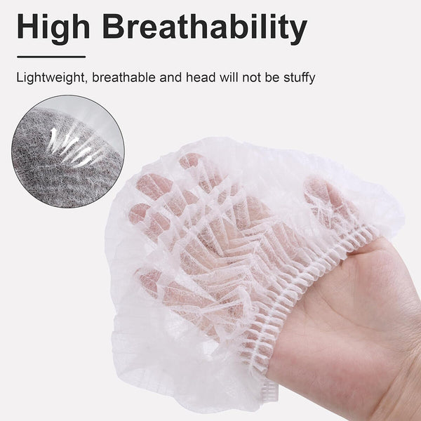1000Pcs Hair Net White Disposable Elastic Hair Cap for Beauty Salon Spa Food