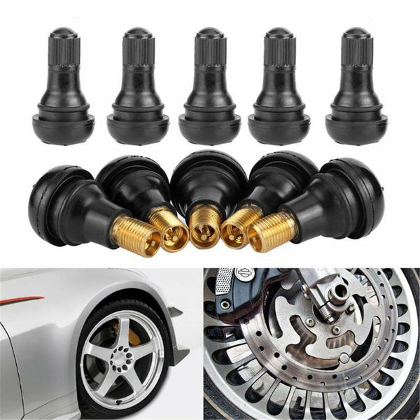 100x Car Auto TR 412 Snap In Tyre (Tire) Valve Rubber Tubeless Short Valve Stems
