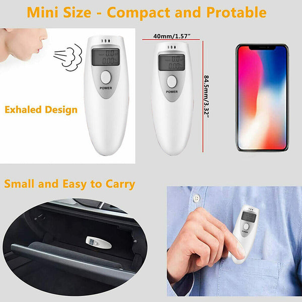 Professional Breathalyzer Portable Alcohol Detect Digital Breath Alcohol Tester