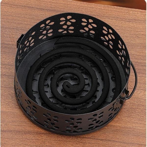 Metal Mosquito Coil Holder Iron Burner Mozzie Repellent Stand Outdoor