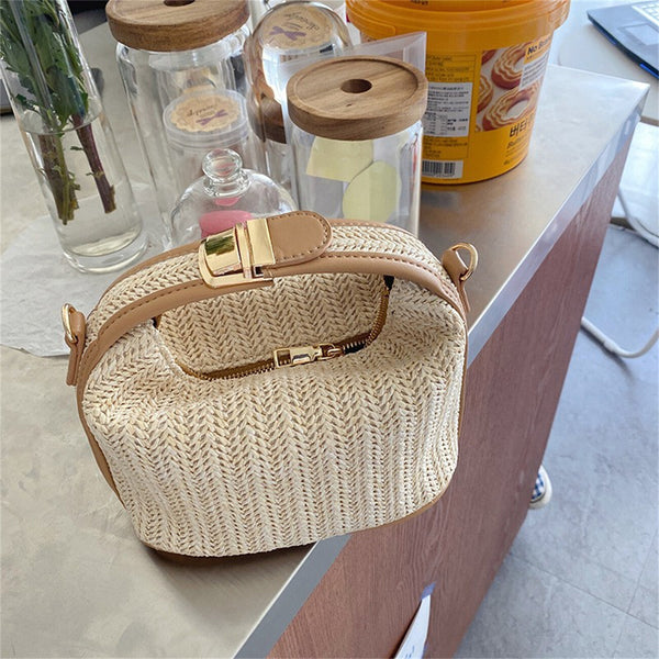 Women Woven Crossbody Bag – Lightweight Straw Phone Purse