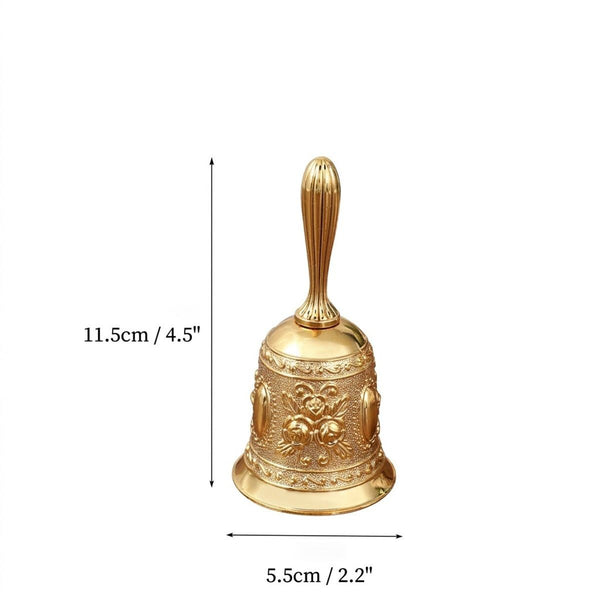 Ornate Metal Service Bell Reception Desk Counter Bell Gold Silver Decorative Bell