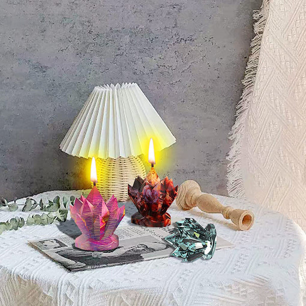 3D Crystal Cluster Candle Mold Silicone Mould DIY Candlestick Fondant Soap