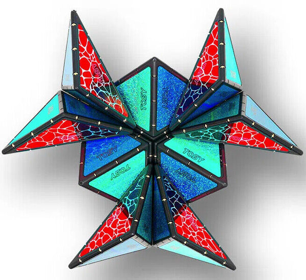Magnet Pyramid Glow Transforms Glowing Design Fidget Sensory Toy Spinner