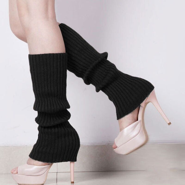 Women’s Knitted Leg Warmers 80s Dance Disco Party Costume Socks