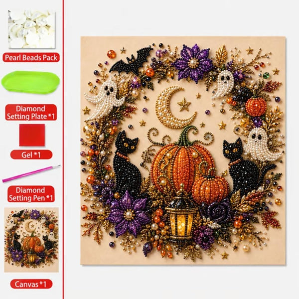 Halloween Ghost Pearl Art DIY Kit 3D Diamond Painting Craft Home Decor Gift