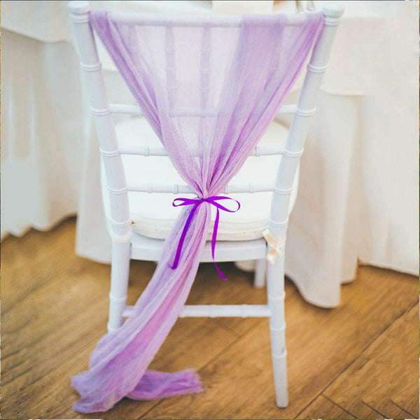 2PCS Coloured Organza Table Runner Chair Sash Wedding Party Fabric 1.5x3M