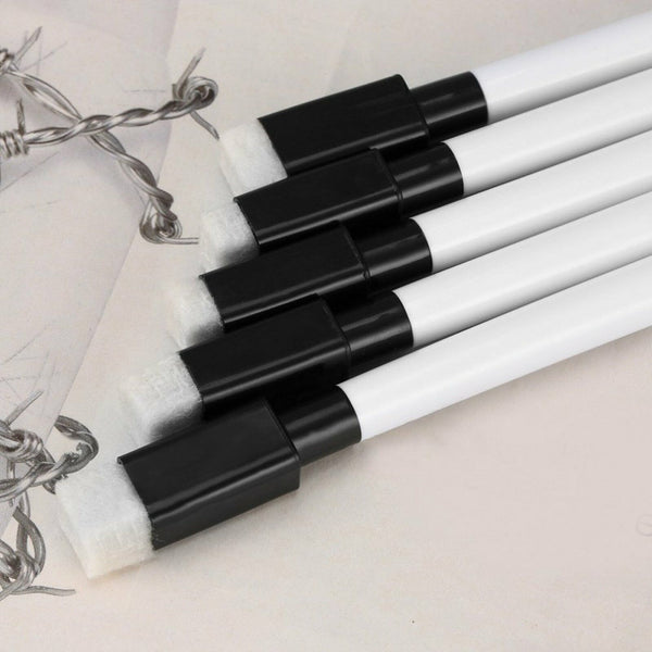 10PCS Whiteboard Marker Pens Black Dry Wipe Magnetic Erase Pen Eraser Lid Cap AU