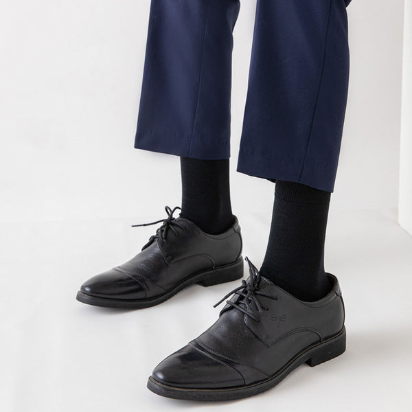 Polyester Cotton Socks Black Dress Business Office Dress Socks Smooth