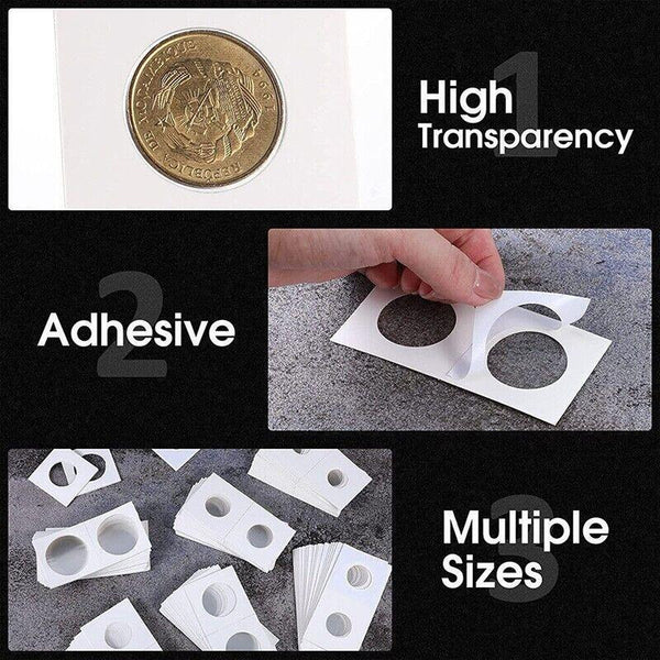 100X  Staple Coin Holder Display Clear Window Storage Protect Penny Cent AU