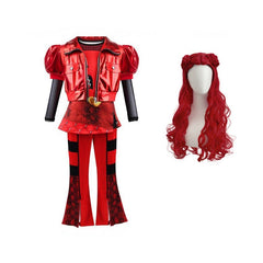 Descendants Costume Girls – Rise of Red Princess Dress Set with Wig, Book Week