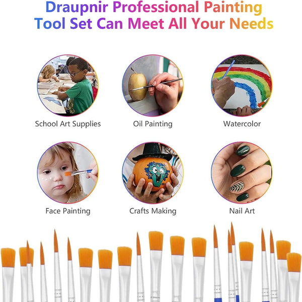 Bulk Flat Fine Paint Brushes Small Brush Empty Paint Pots Strips Art Festivals