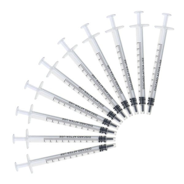 10-200x 1ml Disposable Syringes Slip Tip Hydroponics Nutrient Measuring Plastic