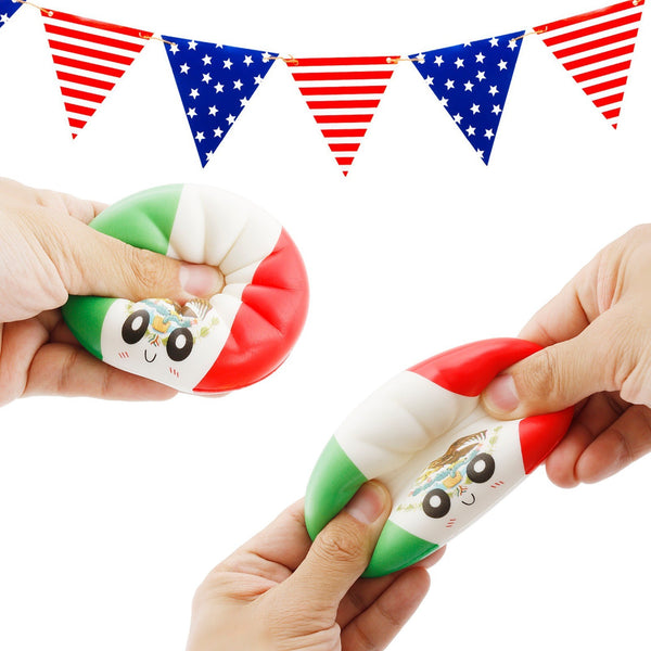 6X World Cup Giant Glitter Colorful Dumplings Squeeze Toy Dumpling Squishies Toy