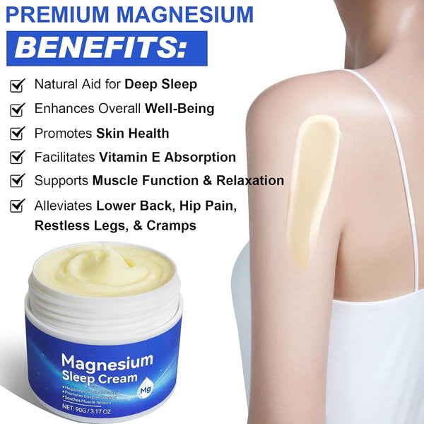 Magnesium Body Cream with Aloe Vera & Lavender Fast Absorbing Moisturising Cream