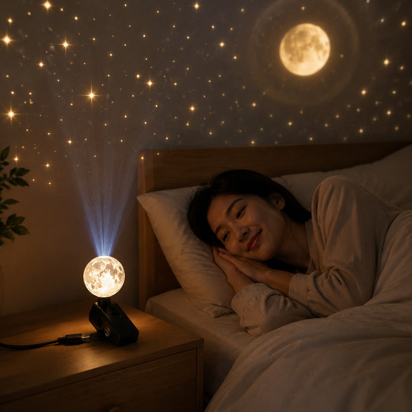 Plug and Play HD Star Projector Halloween Christmas Projector USB 360° Rotating