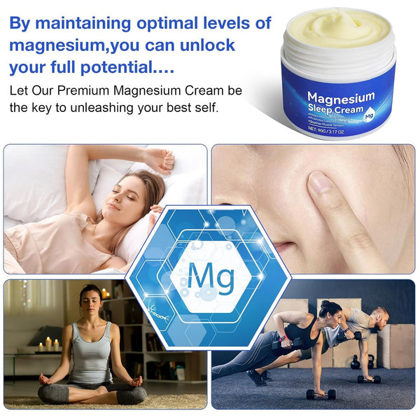 Magnesium Body Cream with Aloe Vera & Lavender Fast Absorbing Moisturising Cream