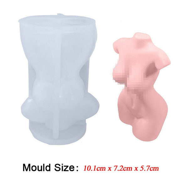 3D Body Candle Mould Creative Silicone Soap Wax Human Mold Female Design Art AU