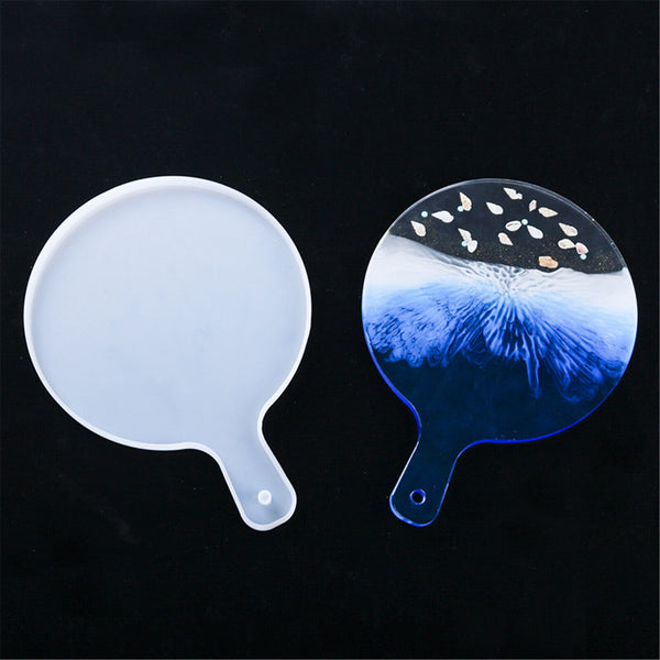 Silicone Coaster Resin Casting Mold Epoxy Fruit Tray Plate Mould Craft Handle AU