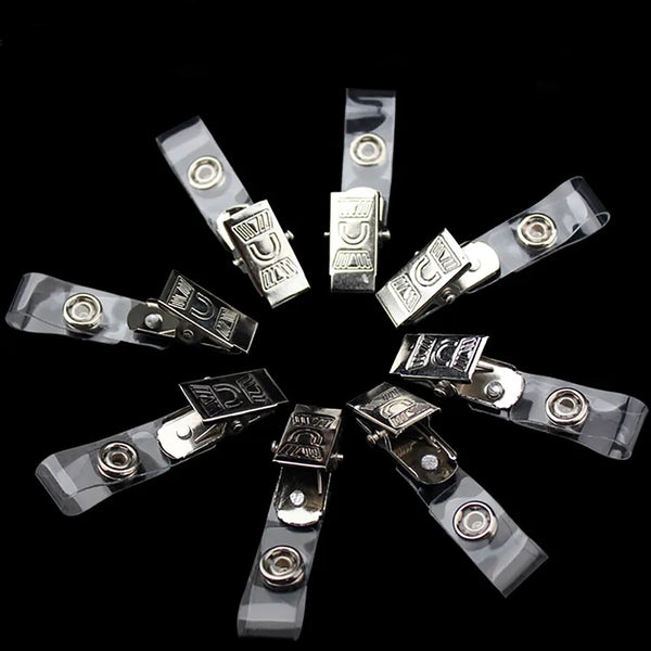 20x Plastic Clear ID Card Holder Badge Lanyard Work Business Pouch Security Clip