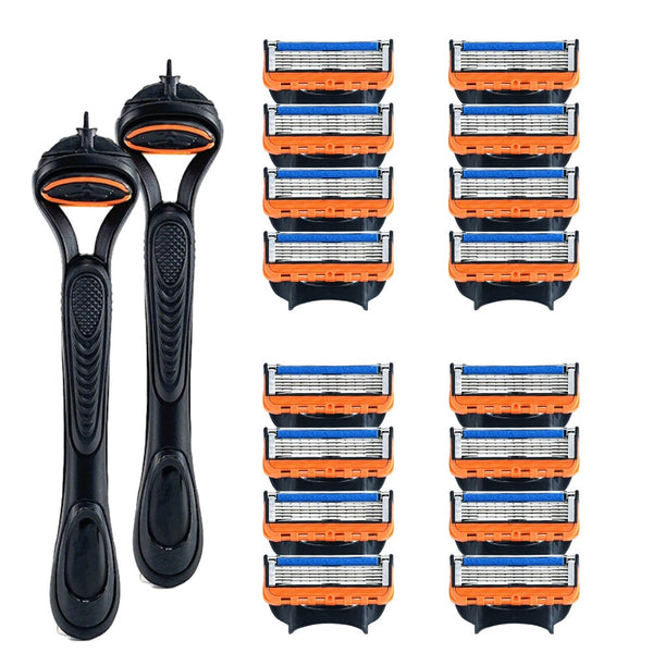 Fusion 5 Compatible Razor Blades Refills with Handle 5 Layer Shaving Cartridges