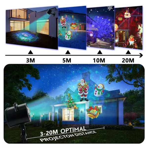 Xmas Patterns Outdoor Christmas Projector Lights Laser Led Lamp Party Projection