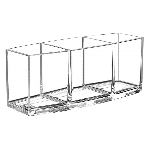 2x Clear Acrylic Makeup Brush Holder Lid Dustproof Organizer Storage Case Holder