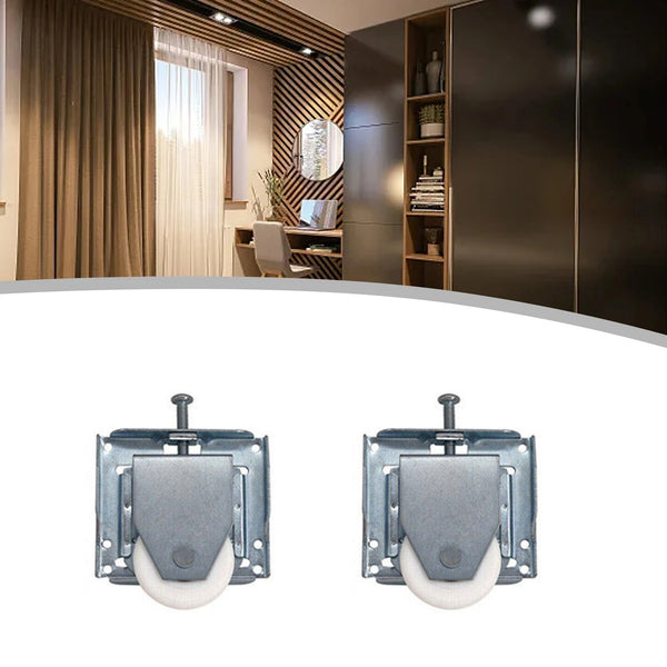 4 Pack Sliding Wardrobe Door Roller Wheels – Adjustable Mirror, Glass and Cupboard Door Rollers