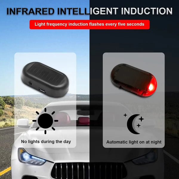 LED-Light Fake Solar Car Alarm Warning Security Simulate Anti Theft Flashing AUS