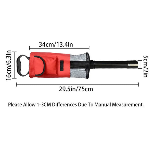 2PCS Golf Ball Pick-Up Retriever Tube Practice Shag Bag Holder