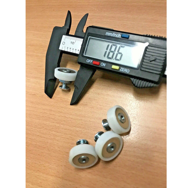 Set of 4 Shower Screen Door Rollers Runners Wheels Spare Parts FLAT Profile Top