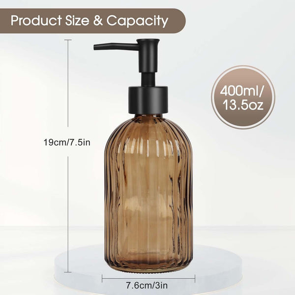 Soap dispenser bottle pump top detail
