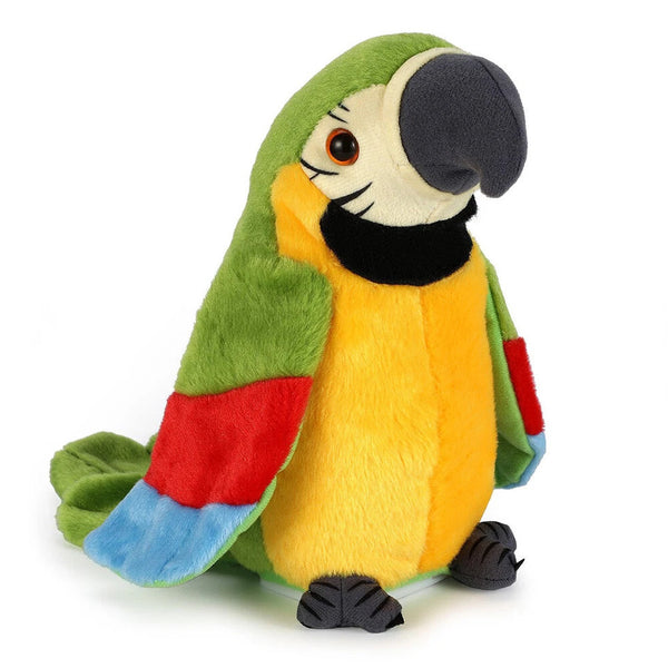 Talking Parrot Plush Toy Repeats What You Say Interactive Record Bird Kids Gift