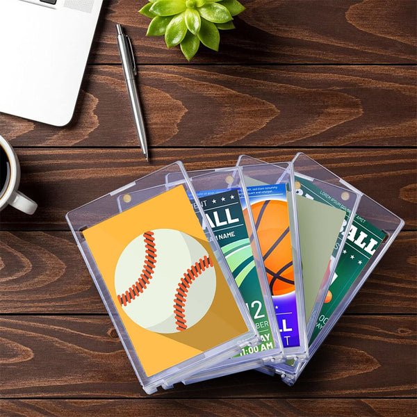50Set Magnetic Card Holder 35pt Baseball Card Holders Hard Card Stand Trading AU