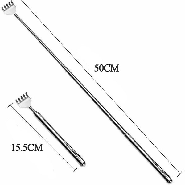 2PCS 50cm Extendable Telescopic Back Scratcher Metal Hand Claw Massager Tool AU